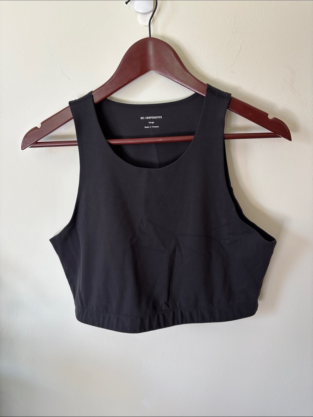 Cooperative Black Cropped Tank Top with Scoop Neck